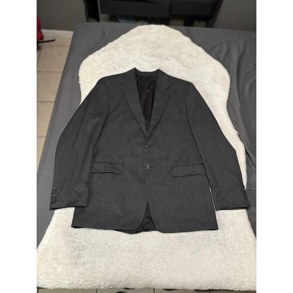 Lauren Ralph Lauren Men's Charcoal Gray Blazer Jacket Size 42L Wool READ